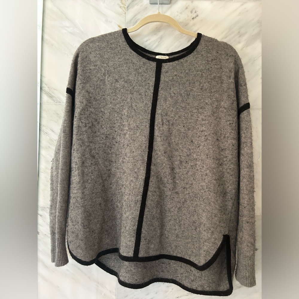 Jcrew contrast trim sweater